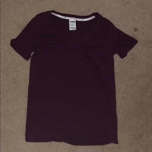 V-Neck PINK burgundy shirt